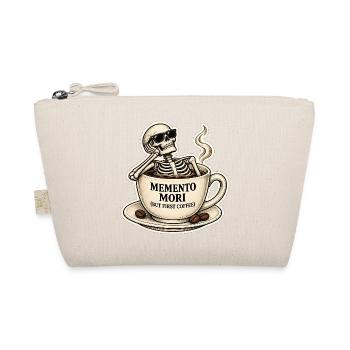 Memento Mori Kaffeeskelett - Bio-Täschchen - Natur - Vorne