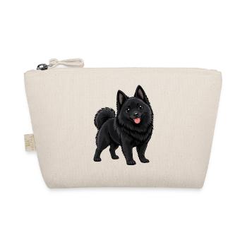 Schipperke Kawaii Style – Süßer kleiner Hund - Bio-Täschchen - Natur - Vorne