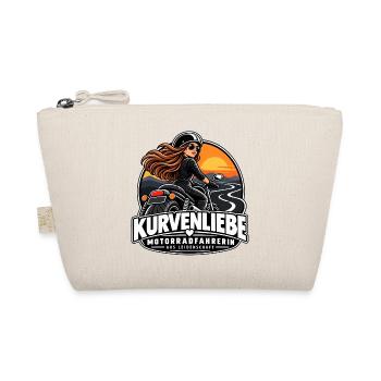 Kurvenliebe Motorradfahrerin Sunset - Bio-Täschchen - Natur - Vorne