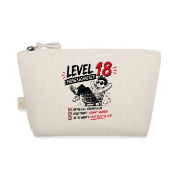 Level 18 Freigeschaltet Volljährig Geburtstag - Bio-Täschchen - Natur - Vorne
