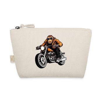 Motorrad Affen - Bio-Täschchen - Natur - Vorne
