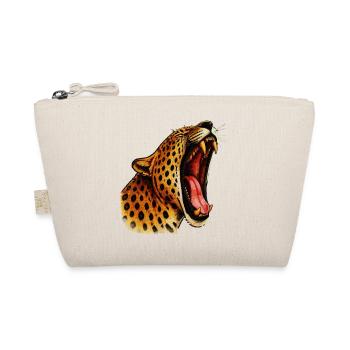Intensive-farbger Leopardenkopf Roar - Bio-Täschchen - Natur - Vorne