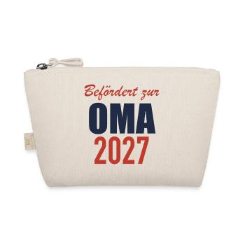 Befördert zur Oma 2027 - Bio-Täschchen - Natur - Vorne