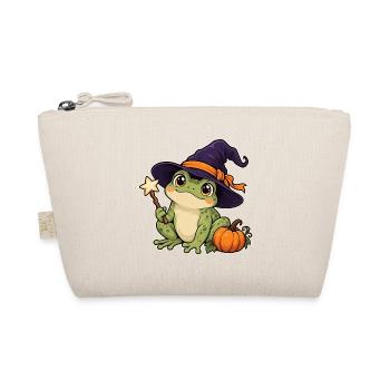 Frosch mit Hexenhut - Bio-Täschchen - Natur - Vorne