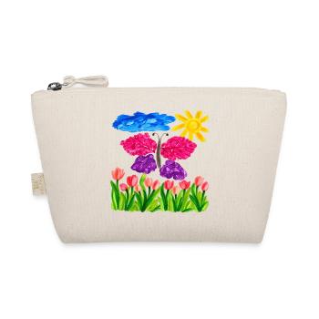 Farbenfroher Schmetterlingsgarten – Sonnenschein & Tulpen - Bio-Täschchen - Natur - Vorne