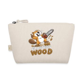 Biber Good With Wood Kettensäge Holzfäller Humor - Bio-Täschchen - Natur - Vorne