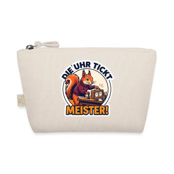 Blitzschach Die Uhr tickt Meister Schachtimer - Bio-Täschchen - Natur - Vorne