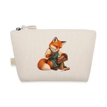 Fuchs näht eine Schuhsohle - Bio-Täschchen - Natur - Vorne