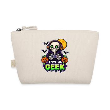 ICH BIN EIN GEEK – Halloween-Skelett - Bio-Täschchen - Natur - Vorne
