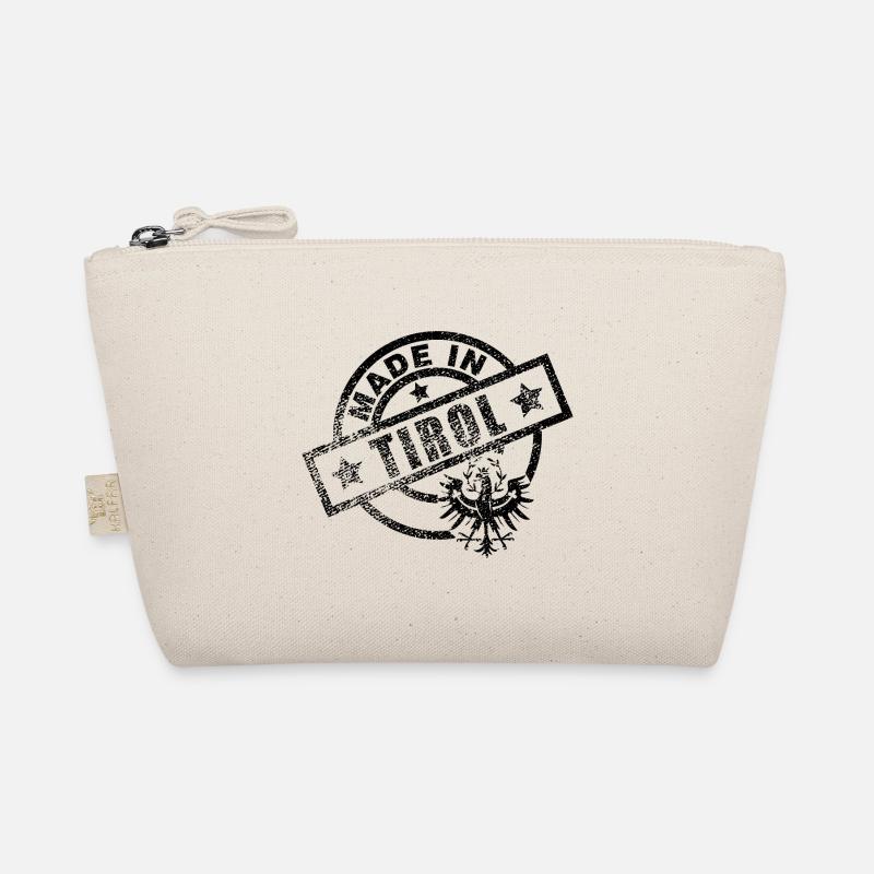 Made in Tirol Dialekt Wappen Adler Geschenk - Bio-Täschchen - Natur