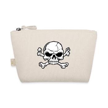 Pirate Skull - Organic Pouch - nature - Front