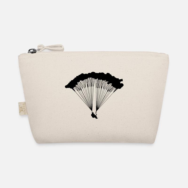 Parachutiste en silhouette nuageuse Trousse biologique