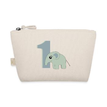 1er anniversaire numéro 1 éléphant bébé - Trousse biologique - nature - Devant