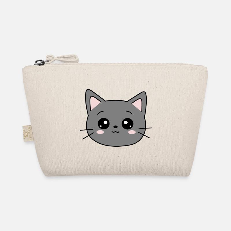 Schwarze Katze Katze Süßes Kätzchen Weihnachtsgeschenk - Bio-Täschchen - Natur
