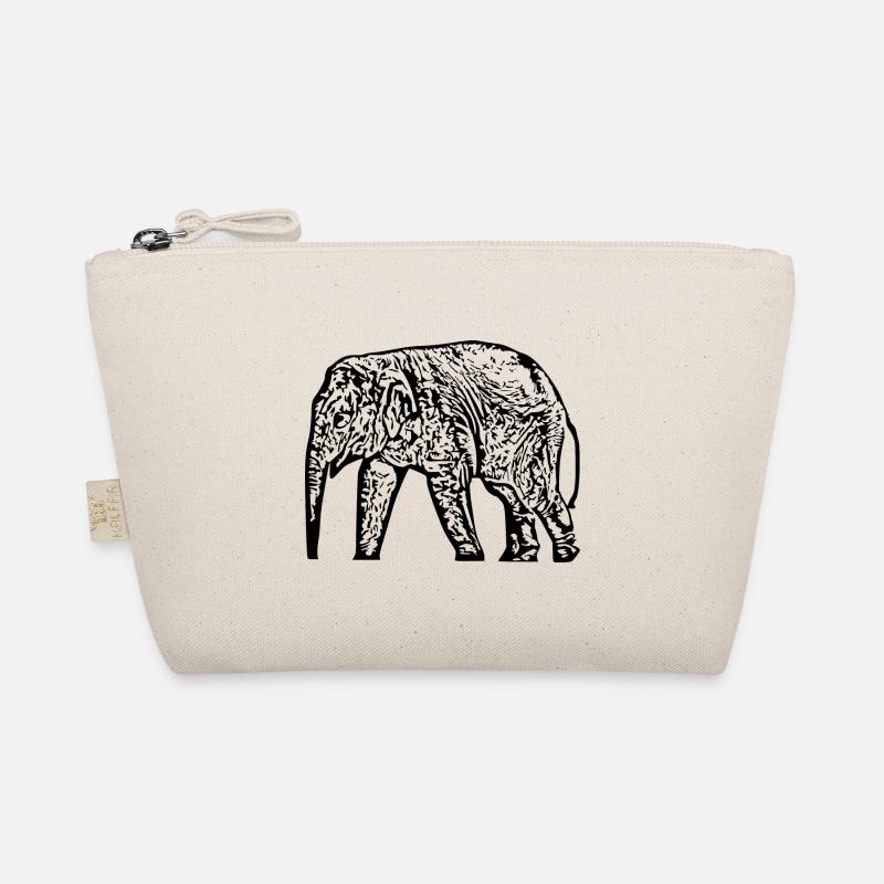 Elephant Baby Black Organic Pouch