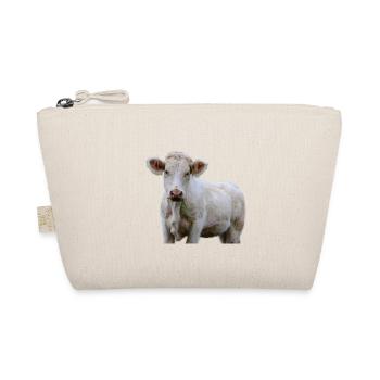 Luusige Cow Cow Head Farmer Gift - Organic Pouch - nature - Front