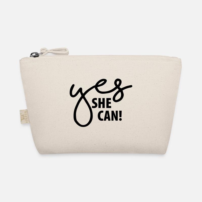 Yes She Can - Bio-Täschchen - Natur