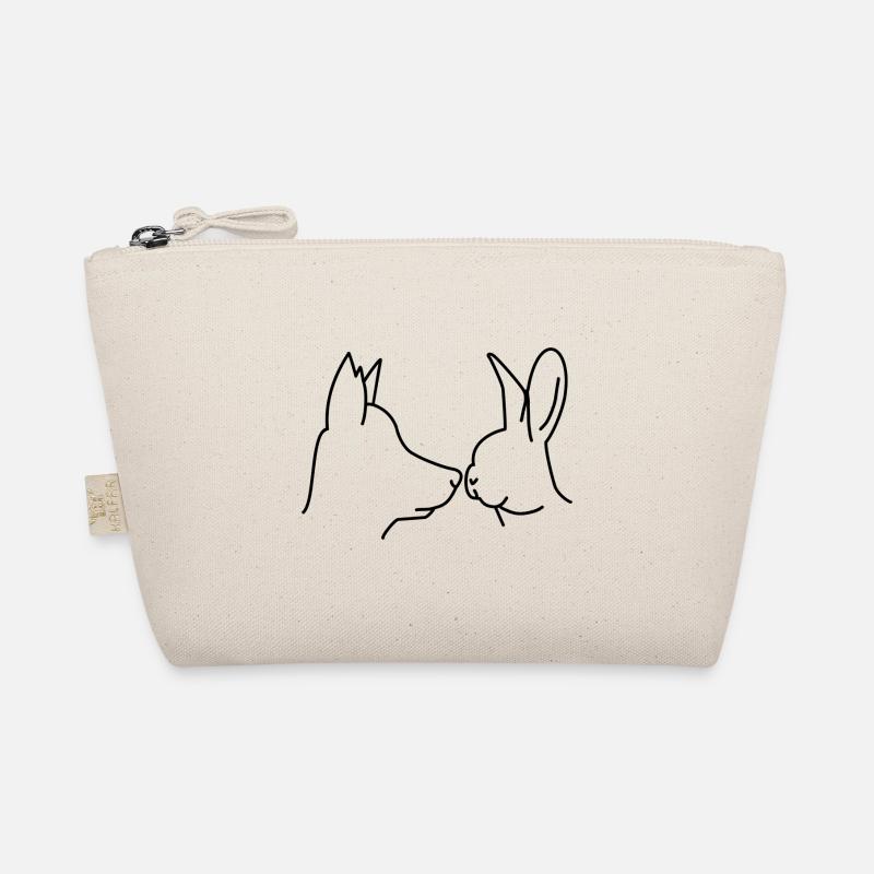 Hund Hase Schnuppern - Bio-Täschchen - Natur
