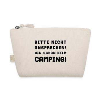 bitte nicht ansprechen camping - Bio-Täschchen - Natur - Vorne