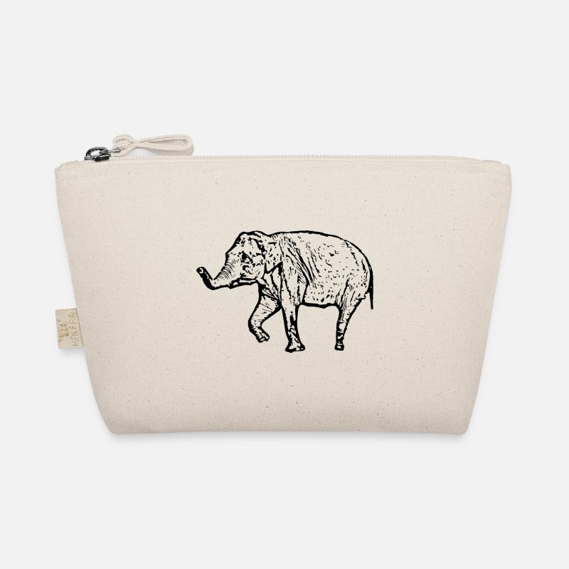 Elefant schwarz Bio-Täschchen
