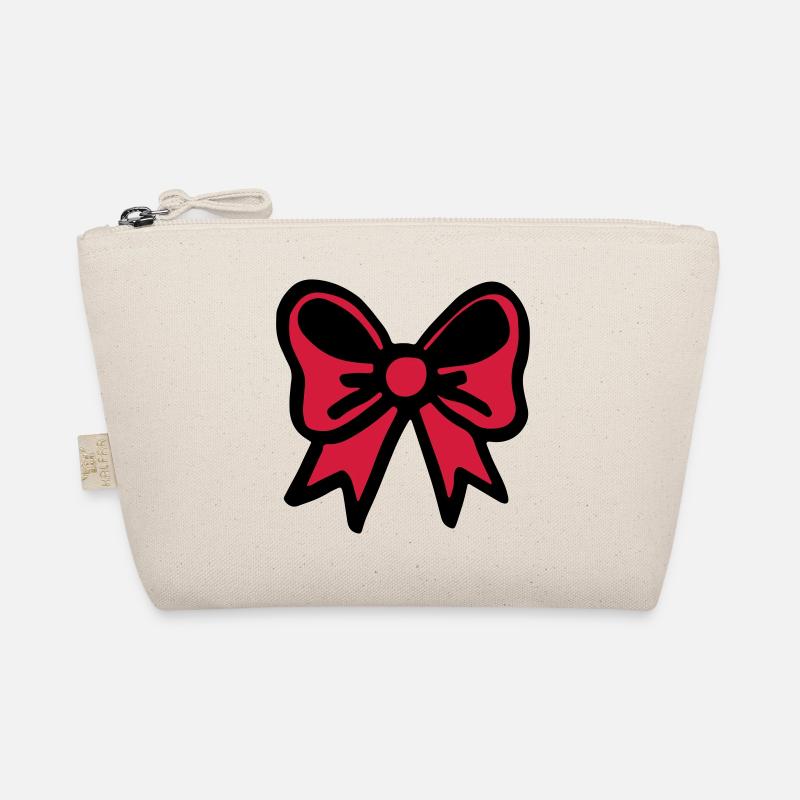 Schleife rot / bow red - Fliege - Feier Bio-Täschchen