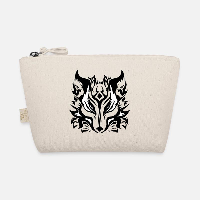 Wolf / Fox Face - Bio-Täschchen - Natur