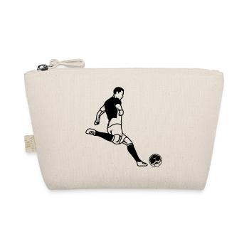 Fussball spieler Silhouette Fussballer - Bio-Täschchen - Natur - Vorne