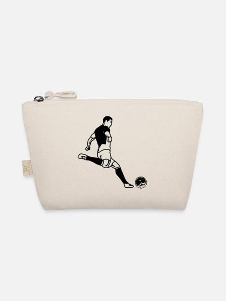 Fussball spieler Silhouette Fussballer - Bio-Täschchen - Natur