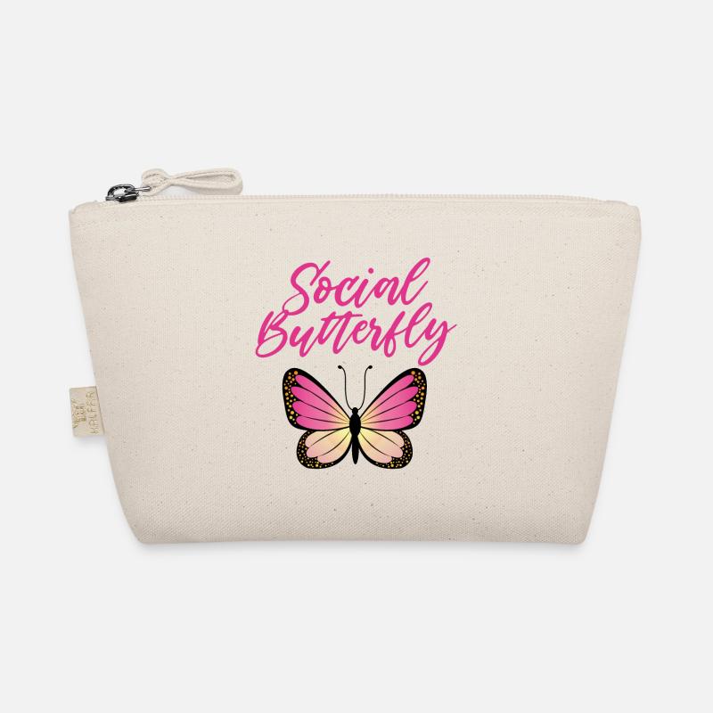 Sozialer Schmetterling - Bio-Täschchen - Natur