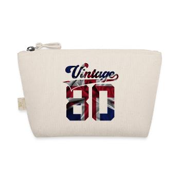 46TH BIRTHDAY UK VINTAGE 1980's - Organic Pouch - nature - Front