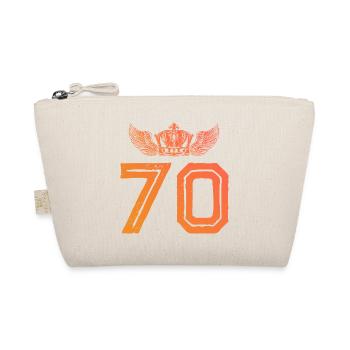 70 Number crown - Organic Pouch - nature - Front