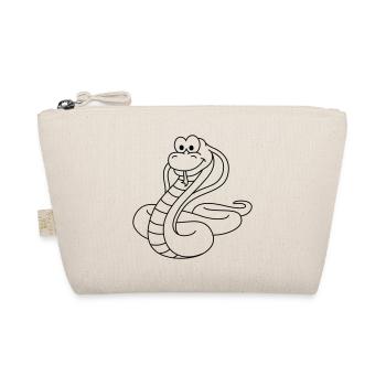 Snake Cobra Comic Animal - Organic Pouch - nature - Front