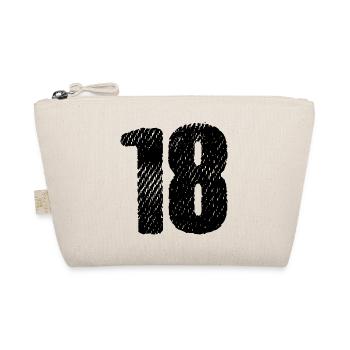 18 Zahl Trikot - Bio-Täschchen - Natur - Vorne