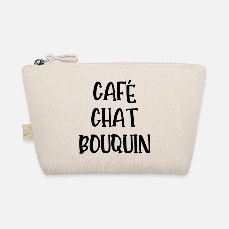 café chat bouquin - Trousse biologique - nature