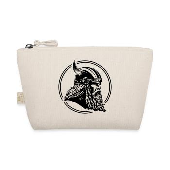 Viking Odin Viking Helmet Symbol - Organic Pouch - nature - Front