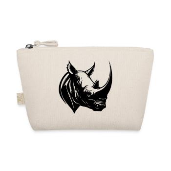 Rhinoceros Animal Head - Organic Pouch - nature - Front