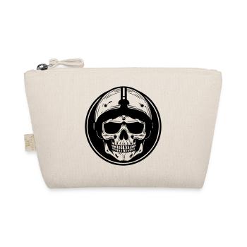 Biker Skull - Organic Pouch - nature - Front