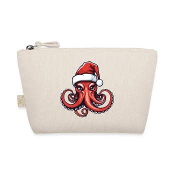 Octopus Octopus Christmas Portrait Xmas - Organic Pouch - nature - Front