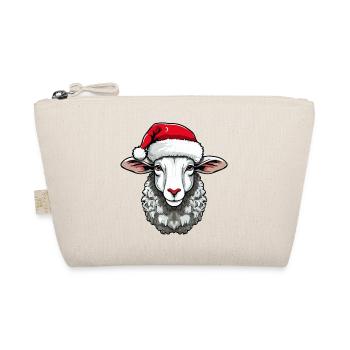 Mouton Noël agneau Portrait Noël - Trousse biologique - nature - Devant