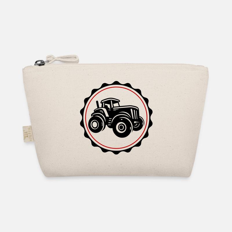 Tractor Farmer Silhouette Organic Pouch