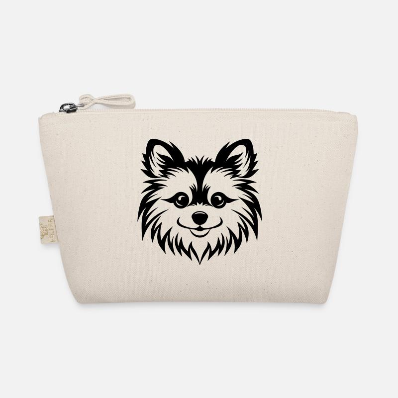Zwergspitz Pomeranian Hund Kopf Bio-Täschchen