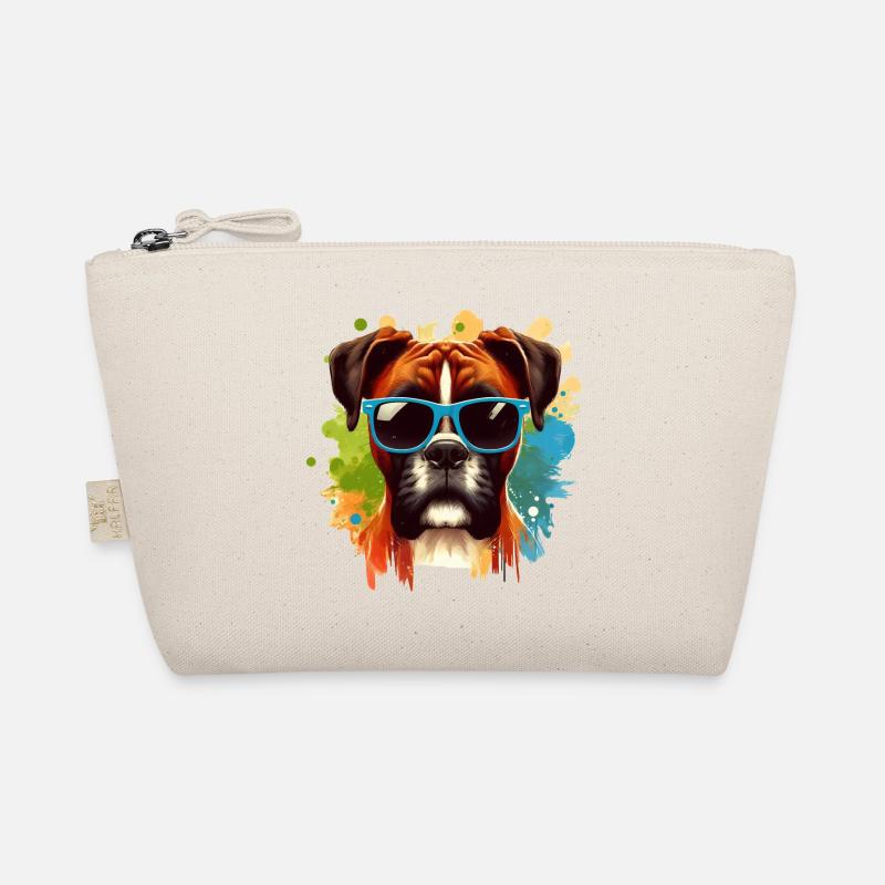 Bunte Boxer-Hund-Splash-Kunst Bio-Täschchen