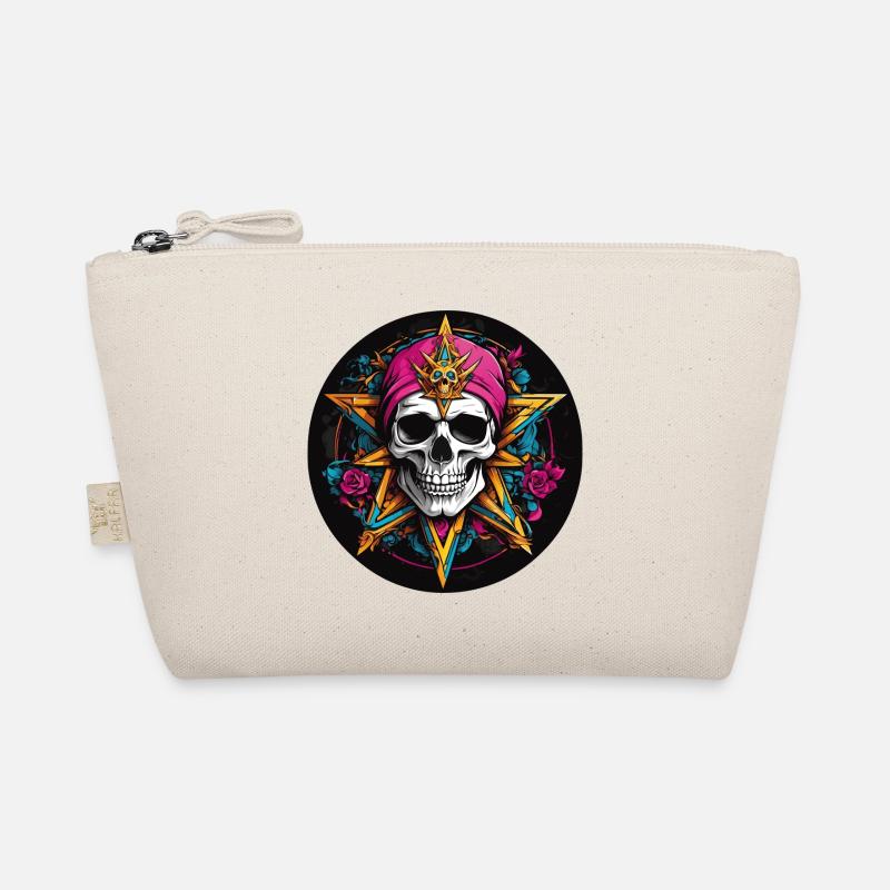 Crâne avec capuche colorée avec éléments décoratifs Trousse biologique