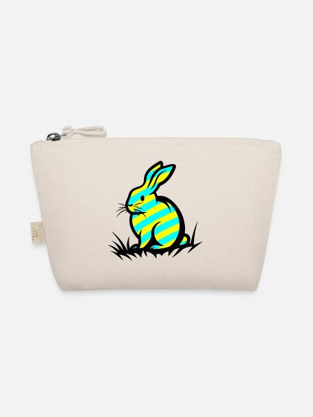 Ostern Symbol Hase - Bio-Täschchen - Natur - Vorne