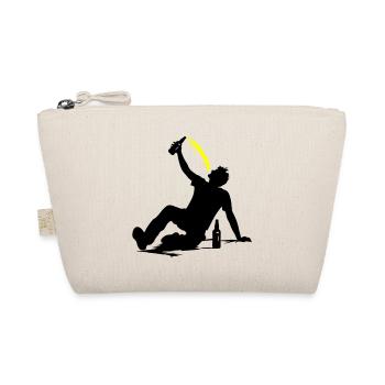 Drinking Beer Silhouette - Organic Pouch - nature - Front