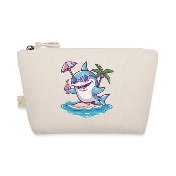 Shark Summer Beach Vacation - Organic Pouch - nature - Front