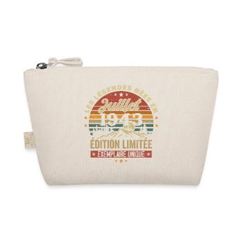 July 1943 Vintage Birthday 1943 July - Organic Pouch - nature - Front