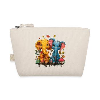 Cute elephant friends for little animal lovers - Organic Pouch - nature - Front