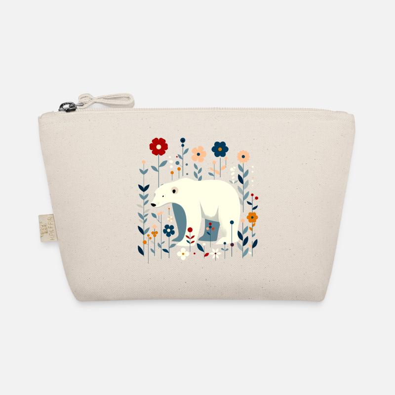 Floraler Eisbär Bio-Täschchen