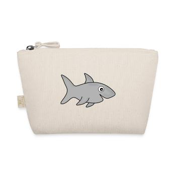 Haifisch Haie Fisch angeln - Bio-Täschchen - Natur - Vorne
